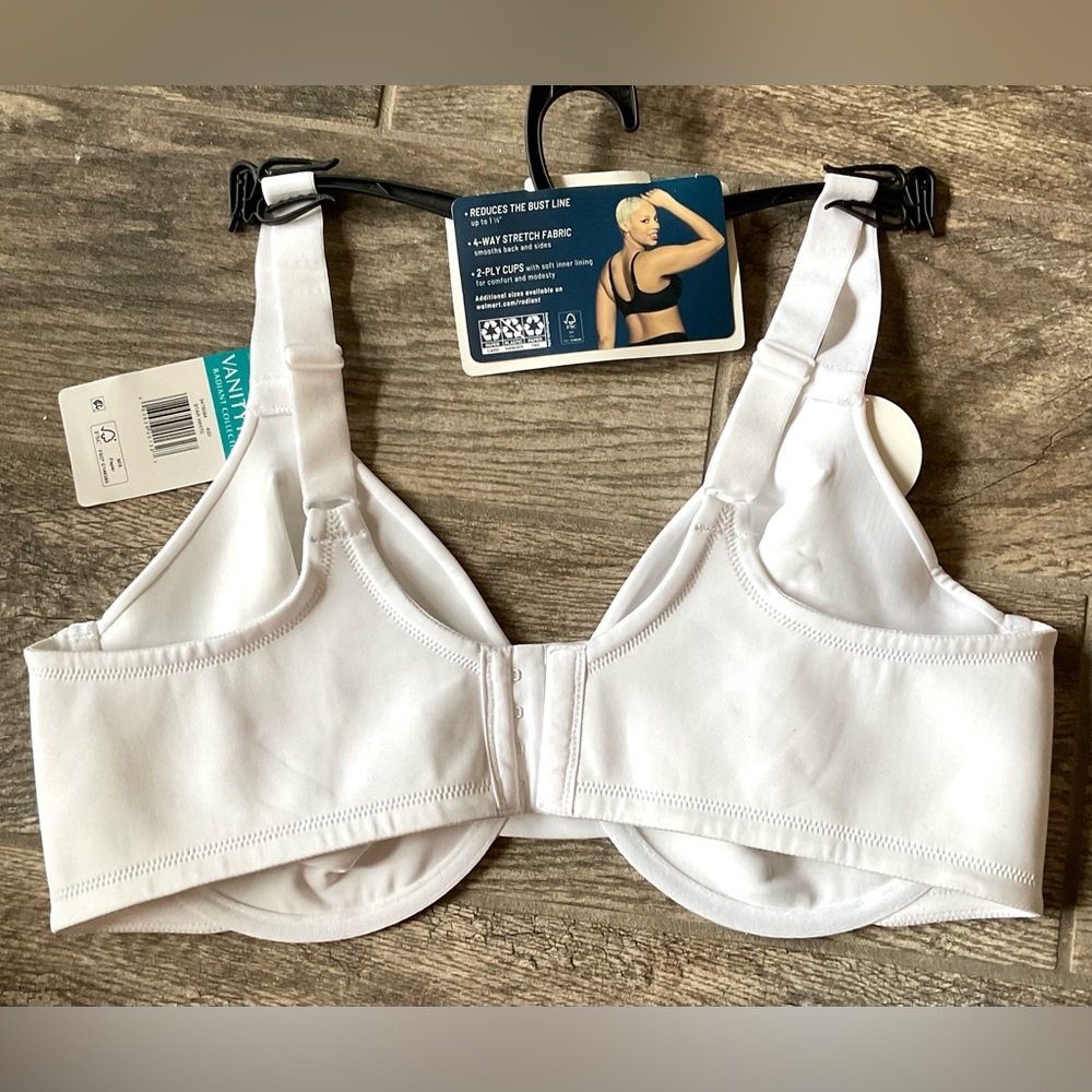 New Vanity Fair Minimizer Bra White Radiant Collection You Pick Size - Picture 2 of 4